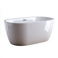 Vasca freestanding 160×75×58 cm in acrilico bianco - profilo ovale moderno per bagno