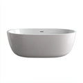 Vasca freestanding 170×78×58 cm - bianco - profilo ovale moderno per bagno