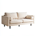 Divano 2 posti 178×88×84 cm in tessuto beige con struttura nera - stile contemporaneo