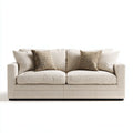 Divano in tessuto 200×92×86 cm - beige - comfort moderno per soggiorno