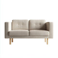 Divano in tessuto 156×82×78 cm - beige e naturale - design compatto per soggiorno