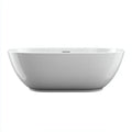 Vasca freestanding 160×75×57 cm - bianco - forma ovale compatta per bagno moderno
