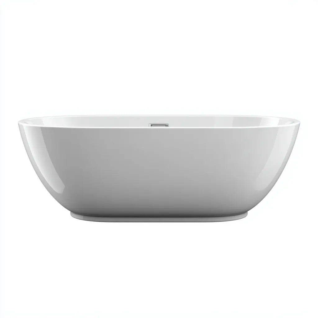 Vasca freestanding 160×75×57 cm - bianco - forma ovale compatta per bagno moderno