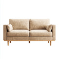Divano 176×86×84 cm - beige - tessuto imbottito con base in legno per soggiorno
