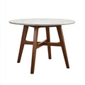 Tavolo da pranzo rotondo 110×110×75 cm - marrone scuro - design essenziale per sala da pranzo