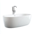Vasca freestanding 165×78×60 cm - bianco - acrilico lucido con forma ovale contemporanea